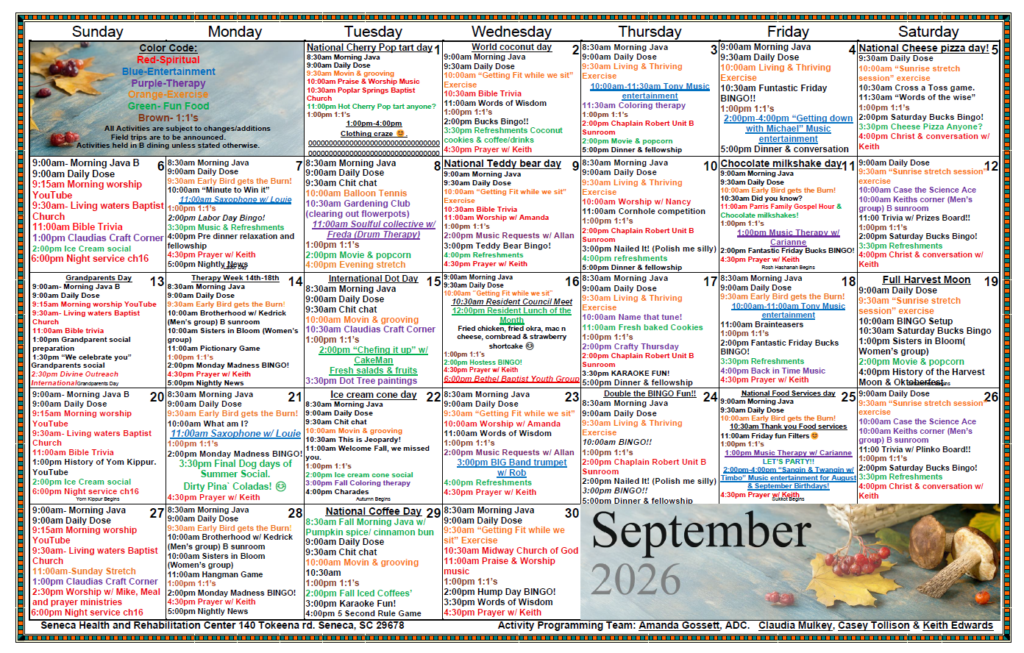 September 2026 Calendar